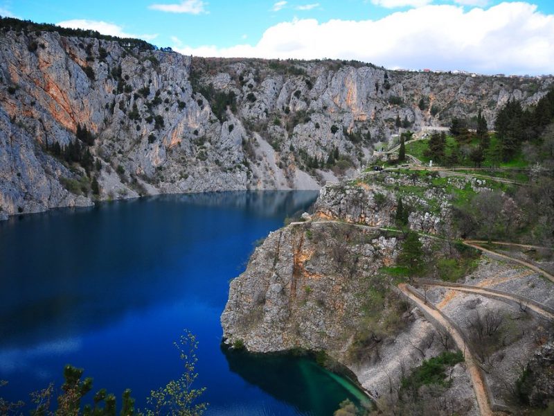 red and blue lake and winery visit imotski