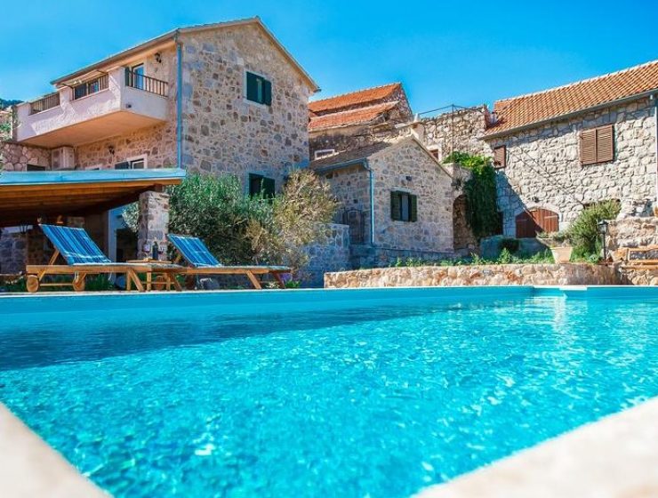 Croatia Hvar island Sea view stone villa for rent