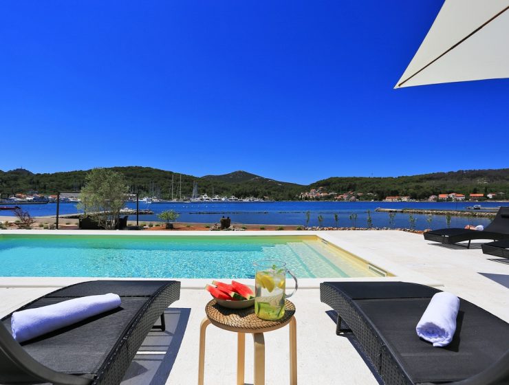 Croatia Island Ugljan Seafront stone villa for rent