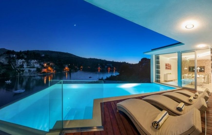 Croatia Brac Island Beachfront villa with infinity pool