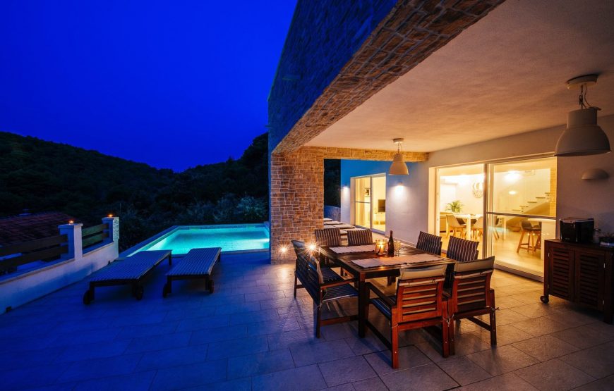 Croatia Iz island Modern stone villa for rent