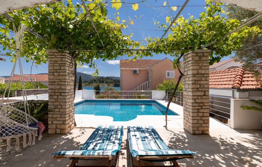 Croatia Korcula Island sea view villa with pool