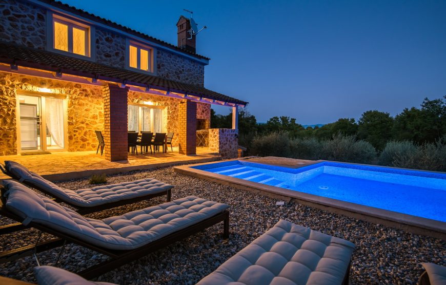 Croatia Krk island Stone villa with pool rent