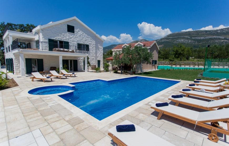 Croatia Trogir Kastela Stone sea view villa rent