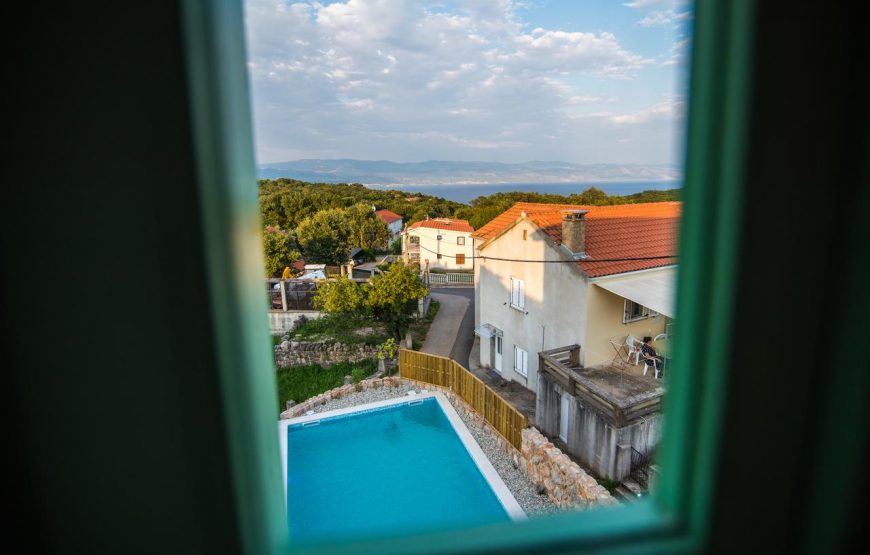 Croatia island Krk Stone sea view villa rent