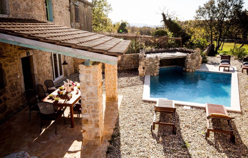 Croatia island Krk Stone villa with pool for rent