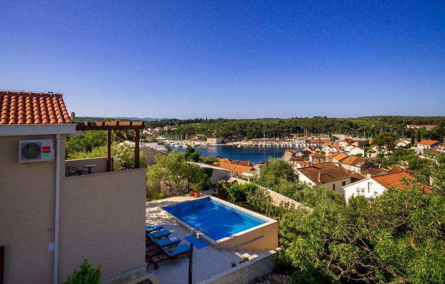 Croatia island Brac Milna sea view villa with pool rent