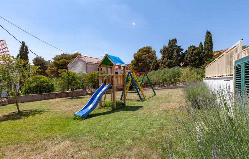 Croatia island Brac sea view villa with children’s playground rent