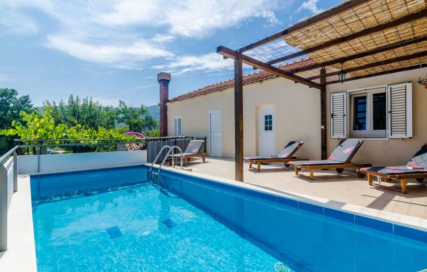 Croatia Cavtat area pool Villa with mountain views rent