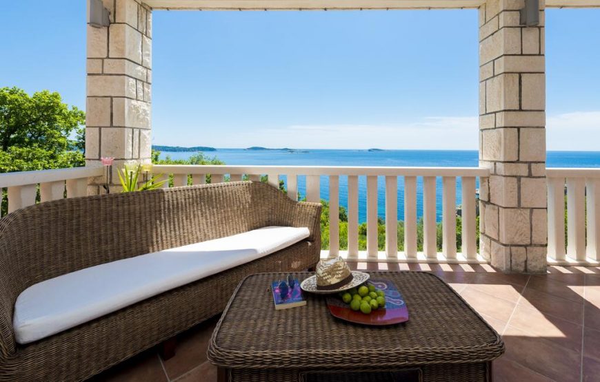 Croatia Dubrovnik Mlini waterfront villa for rent with panoramic sea view