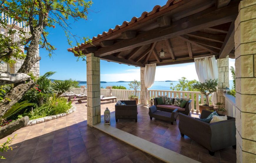 Croatia Dubrovnik Mlini waterfront villa for rent with panoramic sea view