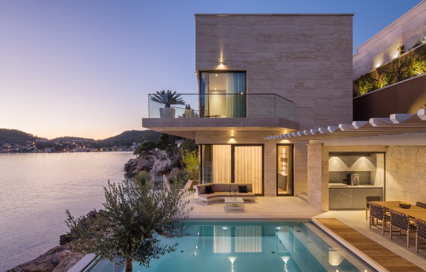 Croatia Dubrovnik Zaton elegant waterfront villa for rent